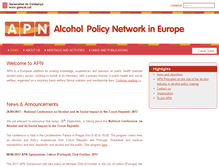 Tablet Screenshot of alcoholpolicynetwork.eu